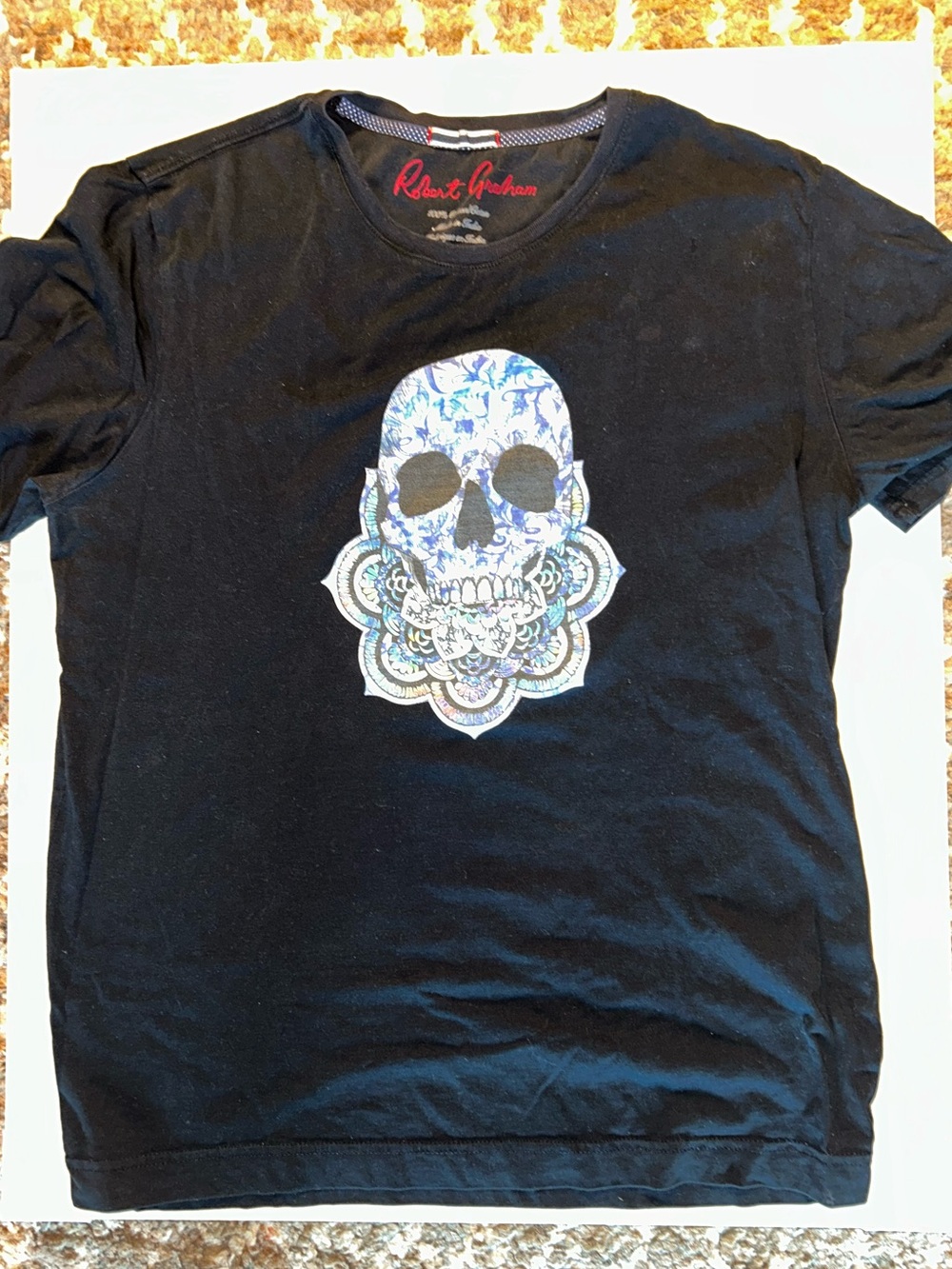 Robert Graham Mens Skull Spirit Black